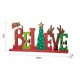 Glitzhome 14"L Wooden Christmas "BELIEVE"  Table Decor