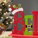 Glitzhome 14"L Wooden Christmas "BELIEVE"  Table Decor