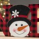 Glitzhome 15"L Wooden Christmas Plaid "NOEL" Table Decor