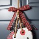 Glitzhome 24"H Wooden Christmas Pet Doorknob Hanging Decor