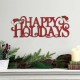 Glitzhome 24"L Metal "HAPPY HOLIDAYS" Christmas Wall Decor