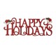 Glitzhome 24"L Metal "HAPPY HOLIDAYS" Christmas Wall Decor