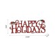 Glitzhome 24"L Metal "HAPPY HOLIDAYS" Christmas Wall Decor