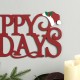 Glitzhome 24"L Metal "HAPPY HOLIDAYS" Christmas Wall Decor