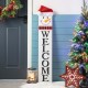 Glitzhome 42.25"H Wooden Reversible "WELCOME/HOHOHO" Snowman Porch Sign