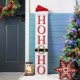 Glitzhome 42.25"H Wooden Reversible "WELCOME/HOHOHO" Snowman Porch Sign