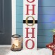 Glitzhome 42.25"H Wooden Reversible "WELCOME/HOHOHO" Snowman Porch Sign