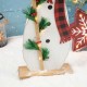 Glitzhome 36"H Lighted Wooden Snowman Porch Decor