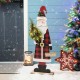 Glitzhome 36"H Lighted Wooden Santa Porch Decor