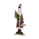 Glitzhome 36"H Lighted Wooden Santa Porch Decor