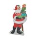 Glitzhome 36"H Wooden Santa Gifts Porch Decor