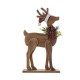 Glitzhome 36"H Chunky Wood Reindeer Porch Decor