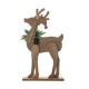 Glitzhome 36"H Chunky Wood Reindeer Porch Decor