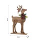 Glitzhome 36"H Chunky Wood Reindeer Porch Decor