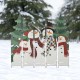 Glitzhome 41.5"H Metal Snowman Family Combo Yard Stake