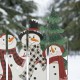 Glitzhome 41.5"H Metal Snowman Family Combo Yard Stake