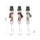 Glitzhome Set of 3 Wooden & Metal Snowman Yard Stake - JOY