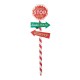 Glitzhome 41.75"H Lighted Wooden "Santa Stop Here" Yard Stake