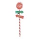 Glitzhome 41.75"H Lighted Wooden "Santa Stop Here" Yard Stake