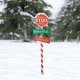 Glitzhome 41.75"H Lighted Wooden "Santa Stop Here" Yard Stake