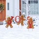 Glitzhome 46.75"H Metal JOY Gingerbread Man Yard Stake or Wall Decor