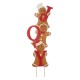 Glitzhome 46.75"H Metal JOY Gingerbread Man Yard Stake or Wall Decor