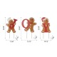 Glitzhome 46.75"H Metal JOY Gingerbread Man Yard Stake or Wall Decor