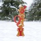 Glitzhome 46.75"H Metal JOY Gingerbread Man Yard Stake or Wall Decor