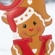 Glitzhome 46.75"H Metal JOY Gingerbread Man Yard Stake or Wall Decor