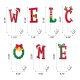 Glitzhome Set of 7 Metal WELCOME Yard Stake or Wall Decor