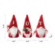 Glitzhome Set of 3 Fabric JOY Christmas Gnome Decor