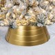 Glitzhome 22"D Christmas Painted Gold Metal Tree Collar