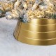 Glitzhome 22"D Christmas Painted Gold Metal Tree Collar