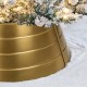 Glitzhome 22"D Christmas Painted Gold Metal Tree Collar