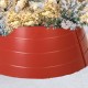 Glitzhome 22"D Christmas Painted Red Metal Tree Collar