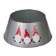 Glitzhome 26"D Christmas Galvanized Metal Gnomes Tree Collar