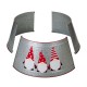 Glitzhome 26"D Christmas Galvanized Metal Gnomes Tree Collar