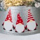 Glitzhome 26"D Christmas Galvanized Metal Gnomes Tree Collar