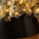 Glitzhome 40.5"D Christmas Black Hammered Metal Tree Collar