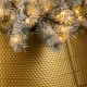 Glitzhome 40.5"D Christmas Gold Hammered Metal Tree Collar