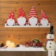 Glitzhome 30"L Christmas Gnomes Metal Tree Collar Or Hanging Decor