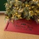 Glitzhome 32"L Red Trapezoid "Farm Fresh" Christmas Tree Collar