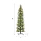 Glitzhome 9ft Pre-Lit Pencil Green Pine Artificial Christmas Tree with 480 Warm White Lights