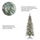 Glitzhome 7.5ft Pre-Lit Flocked Pencil Spruce Artificial Christmas Tree with 350 Warm White Lights