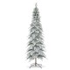 Glitzhome 9ft Pre-Lit Flocked Pencil Spruce Artificial Christmas Tree with 470 Warm White Lights 