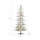 Glitzhome 9ft Deluxe Pre-Lit Flocked Pine Artificial Christmas Tree with 650 Warm White Lights