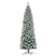 Glitzhome 9ft Pre-Lit Flocked Pencil Pine Artificial Christmas Tree with 500 Warm White Lights