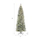 Glitzhome 9ft Pre-Lit Flocked Pencil Pine Artificial Christmas Tree with 500 Warm White Lights