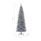 Glitzhome 9ft Pre-Lit Flocked Pencil Pine Artificial Christmas Tree with 450 LED Lights