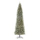 Glitzhome 11ft Pre-Lit Flocked Pencil Fir Artificial Christmas Tree with 950 Warm White Lights